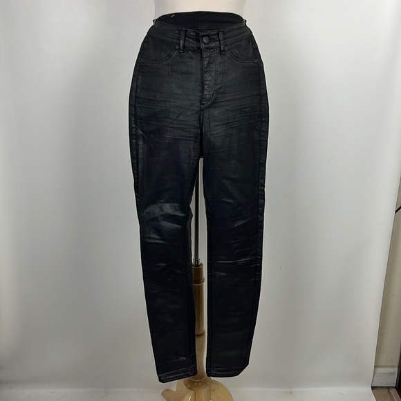 Cheap Monday, Women’s black waxed denim pants, size 24-25 - Picture 1 of 13